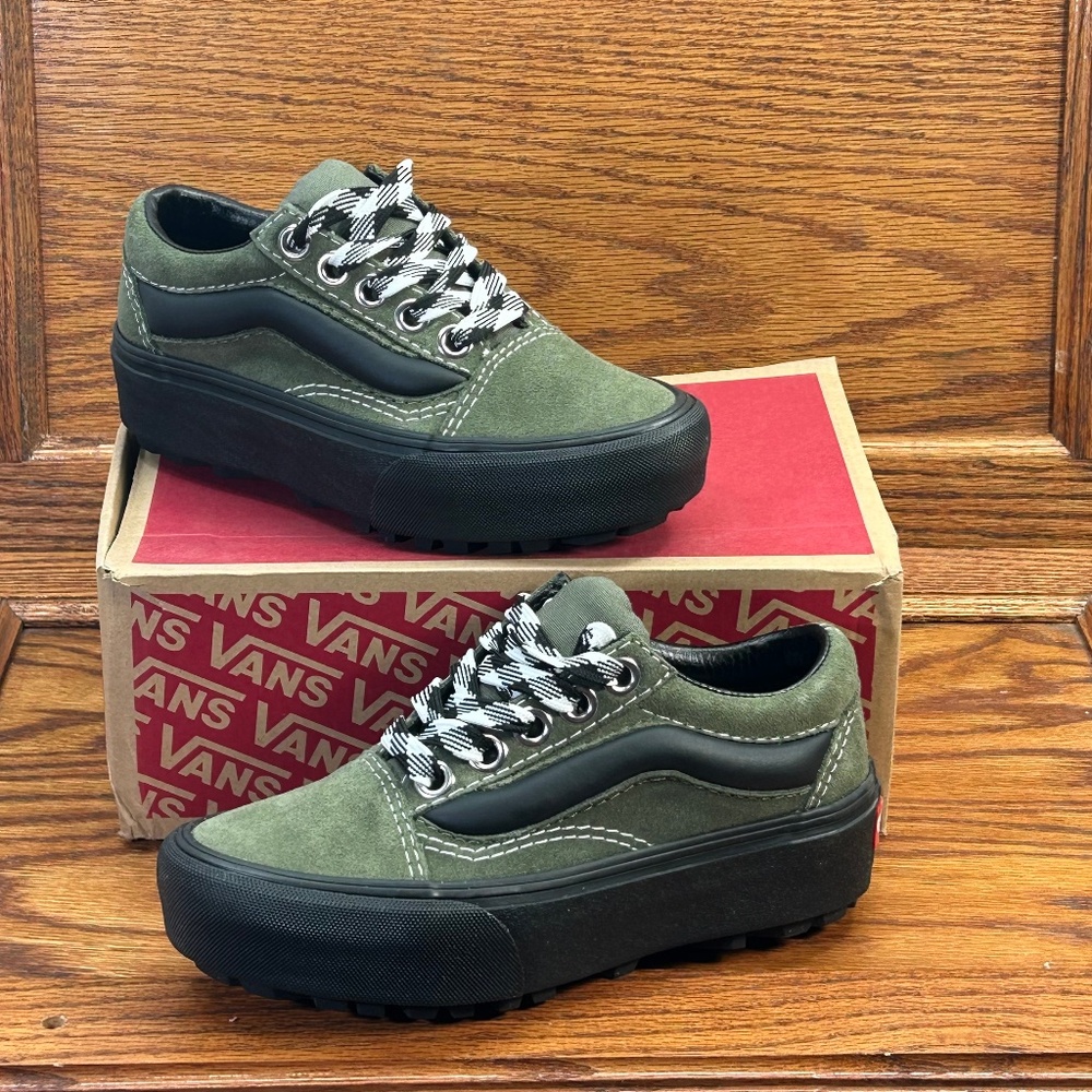 Vans Old‎ Skool Lug Platform 90s Retro Grape Leaf Black Shoes